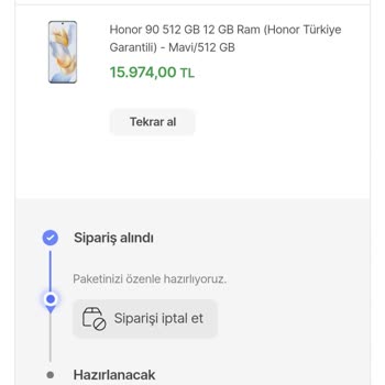 Honor 90 Teslimat Mağduriyeti