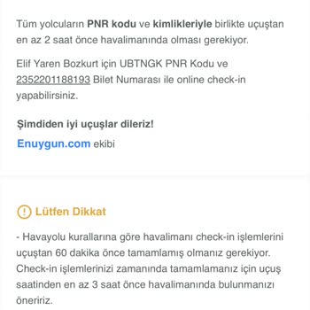Enuygun.com İptal İade Veya Değişim