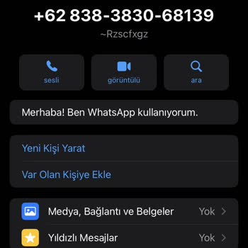 WhatsApp Üzerinden Gelen Yabancı Ülke Kodlu Mesaj