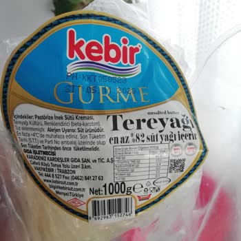 Kebir Süt ve Süt Ürünleri Kebir Tereyağı Tadı Acımsı