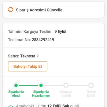 Teknosa Ürünüm Hala Kargolanmadı