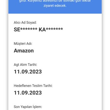AGT Kurye (aynigunteslim.com) AGT Kargonun 3 Gündür Dağıtımda Olan Kargoyu Teslim Edememesi