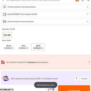 Hepsiburada Eski Cihazını Yenile Ek 6500 TL Diye Mağdur Edildim.