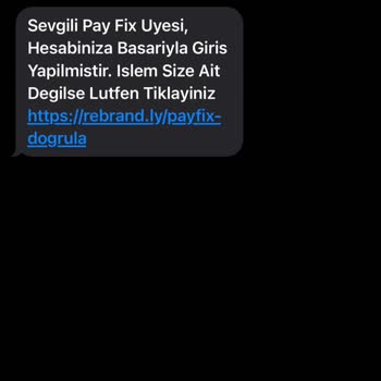 Sahip Olmadığım P**** Hesabı Giriş Doğrulama Mesajı