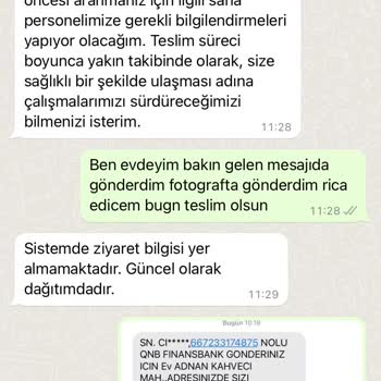 AGT Kurye QNB Finansbank Kartı Teslim Etmiyor