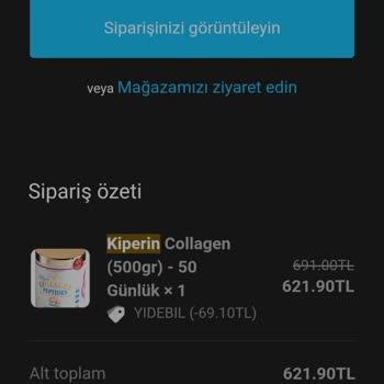 Kiperin Collagen Türkiye Firmasi Ürünümü Göndermiyor