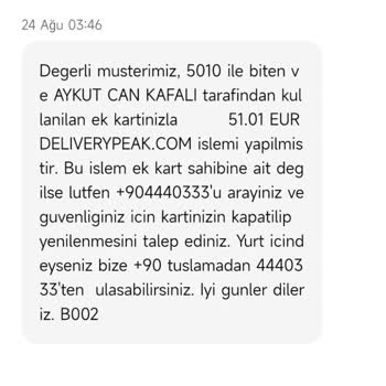 Garanti Bankası Harcama İtirazı