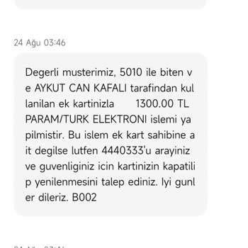 Garanti Bankası Harcama İtirazı
