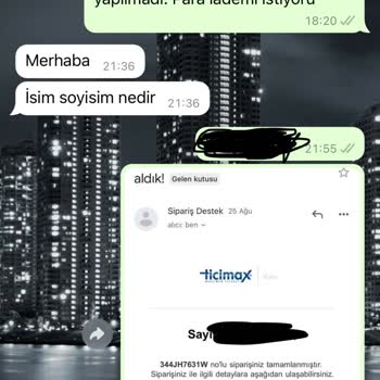 Melek Araz Giyim Sitesinden Alışveriş Sorunu