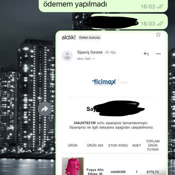 Melek Araz Giyim Sitesinden Alışveriş Sorunu