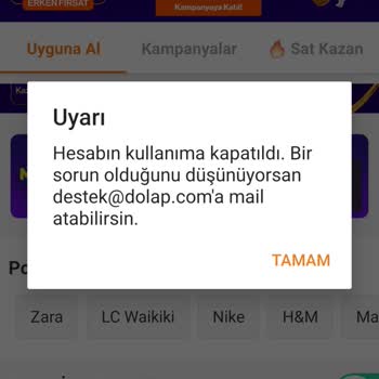Trendyol Dolap Uygulamasına Erişim Sorunu