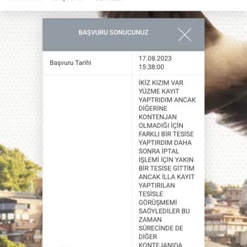 17.08.2023 Tarihinde Spor AŞ Tarafından Yanıtlanmayan Başvurum