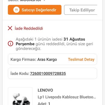 Moonshop'dan Aldığım Lenovo Kulaklık