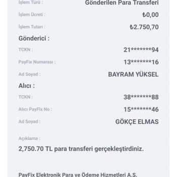 Payfix X Güvensiz Bir Firmadır