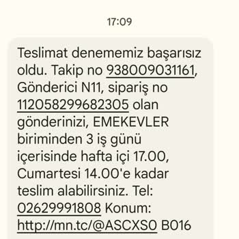 MNG Kargo N11 Siparişim Teslim Edilmedi