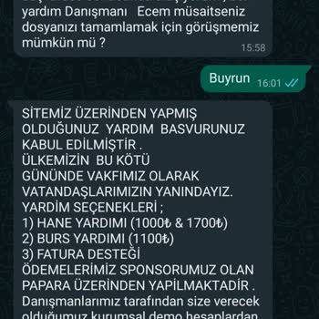 Aile ve Sosyal Hizmetler Bakanlığı Bursluk Başvurusuyla İlgili Sorun