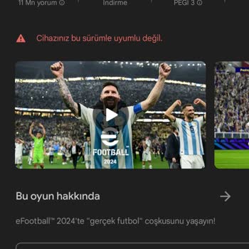 Efootball 24 Yükleme Hatası