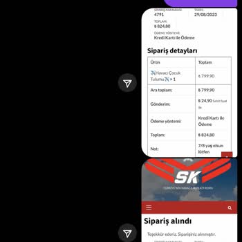 Savaşan Kanatlar Sipariş Verdiğim Ürünü Teslim Etmeyip Benden Fiyat Farkı İstemeleri