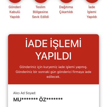 ebebek Kargo Şirketi İadeye Kendi Karar Veriyor.
