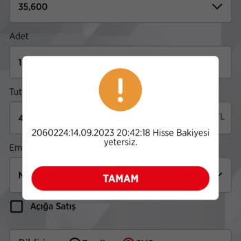Ziraat Yatırım Halka Arz Hisse Senedimi Satamıyorum Hisse Bakiyesi Yetersiz Diyor