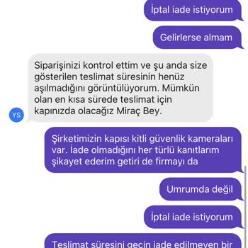 Getir Yemek ( Siparişi Teslim Edildi Gösterip Teslim Etmemesi)