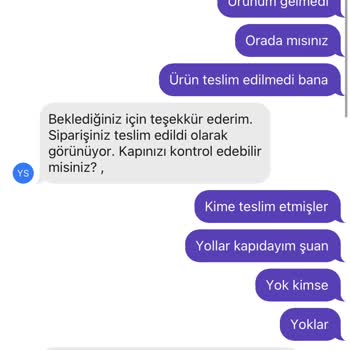 Getir Yemek ( Siparişi Teslim Edildi Gösterip Teslim Etmemesi)