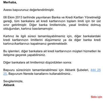 Akbank Kredi Kartı Problemi