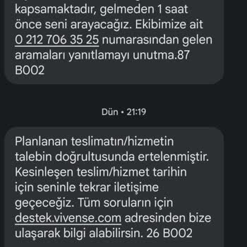 Vivense'den Büyük İlgisizlik Ve Aksayan Hizmet