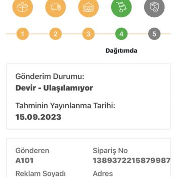A101 Ürünüm Teslim Edilmiyor