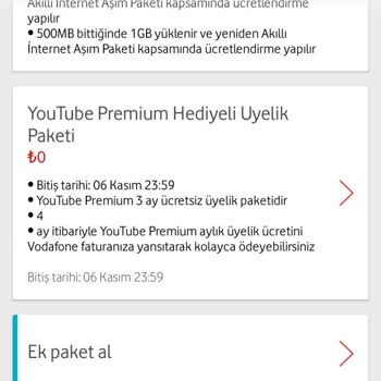 Vodafone Premium Kendi Kendine İptal Edilmesi