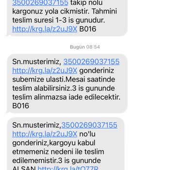 Aras Kargo Alsan Şubesi Kargo Getirmiyor
