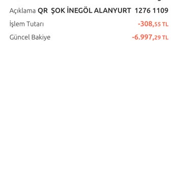 Şok Market, QR İle Haksız Yere Çektiği Ücretimi İade Etmiyor.
