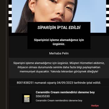 Sephora Sipariş İptali Sorunu