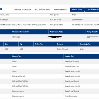 Sürat Kargo Niltim Şubesi Fecaati