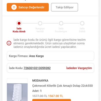 Trendyol İade Kargo Teslim Almama