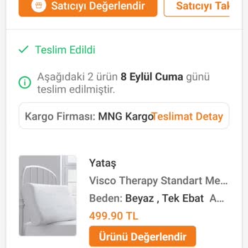 Yataş Visco Therapy Standart Medical Yastık Şikayet