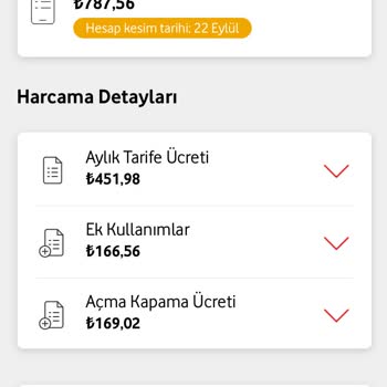 Vodafone Fatura Yüksek Geliyor