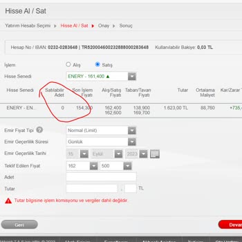 Akbank Hisse Satış Hatası