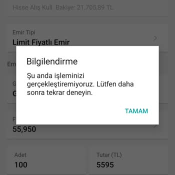 Garanti BBVA Yatırım Hisse Alım Satım Yaptırmıyor Uygulama