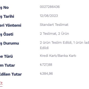 Ziraat Bankası İade Ettiğim Ürünün Taksiti