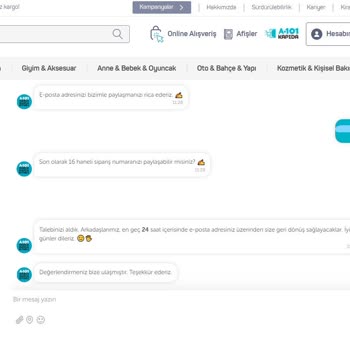A101 Sipariş Ve İade Sorunu