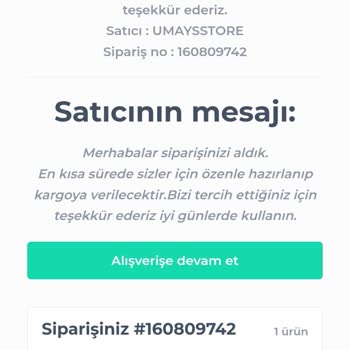Umaysstore Yanlış Ürün