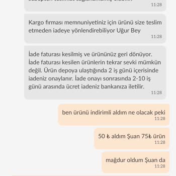 Trendyol'un Kargoyu İptal Ederek Beni Mağdur Etmesi