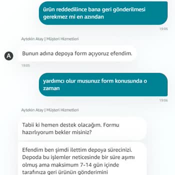 Hasarsız Ürünün İadesi Reddedildi. Hem Para Hem Ürün Hala Amazon'da.
