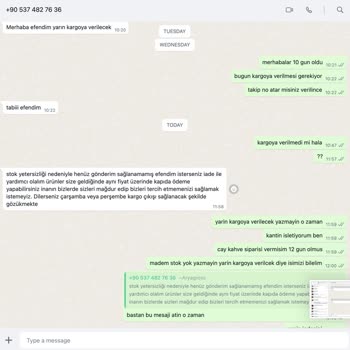 Arya Gross Siparişlerim Gönderilmedi, Düzgün Bilgilendirme Yapılmadı.