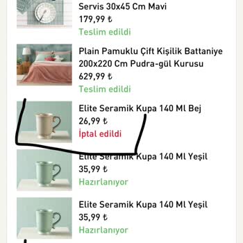 English Home Ürünüm Stokta Olmasına Rağmen İptal Edildi!