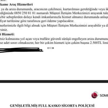 Sompo Kasko Poliçede Yazıp Karşılanmayanlar!