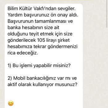Bilim Vakfı Bilim Kültür Vakfı Burs Başvurusuyla İlgili Şikayetim