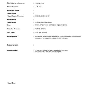 EasyCep Garantiden Gelemeyen Ve İade Alınmayan Cihaz