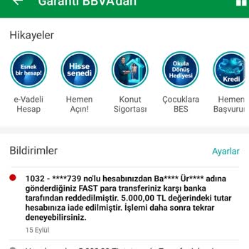 Akbank Gönderdiğim EFT'ler Reddediliyor